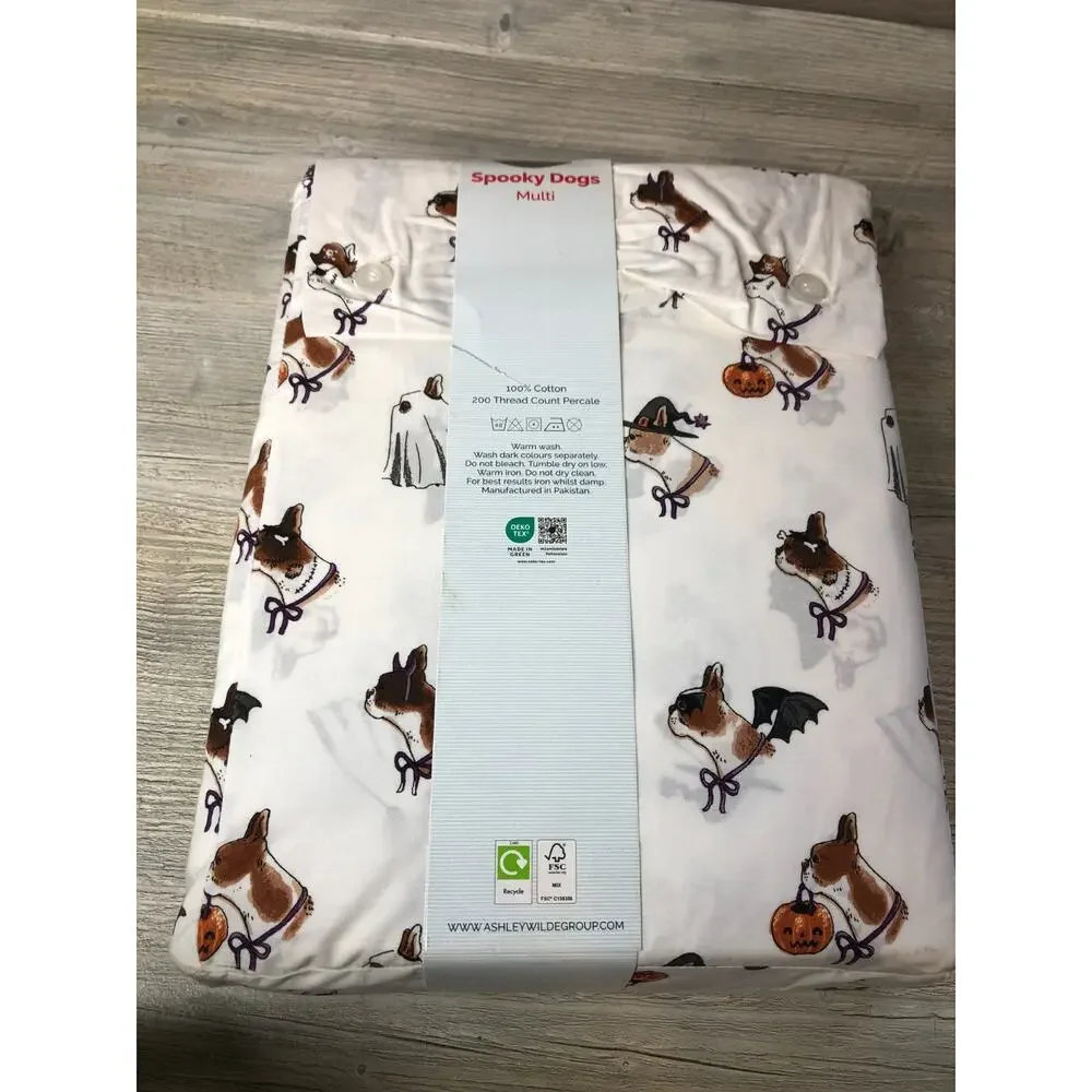 CATH KIDSTON London SPOOKY DOGS Halloween Queen SHEET SET